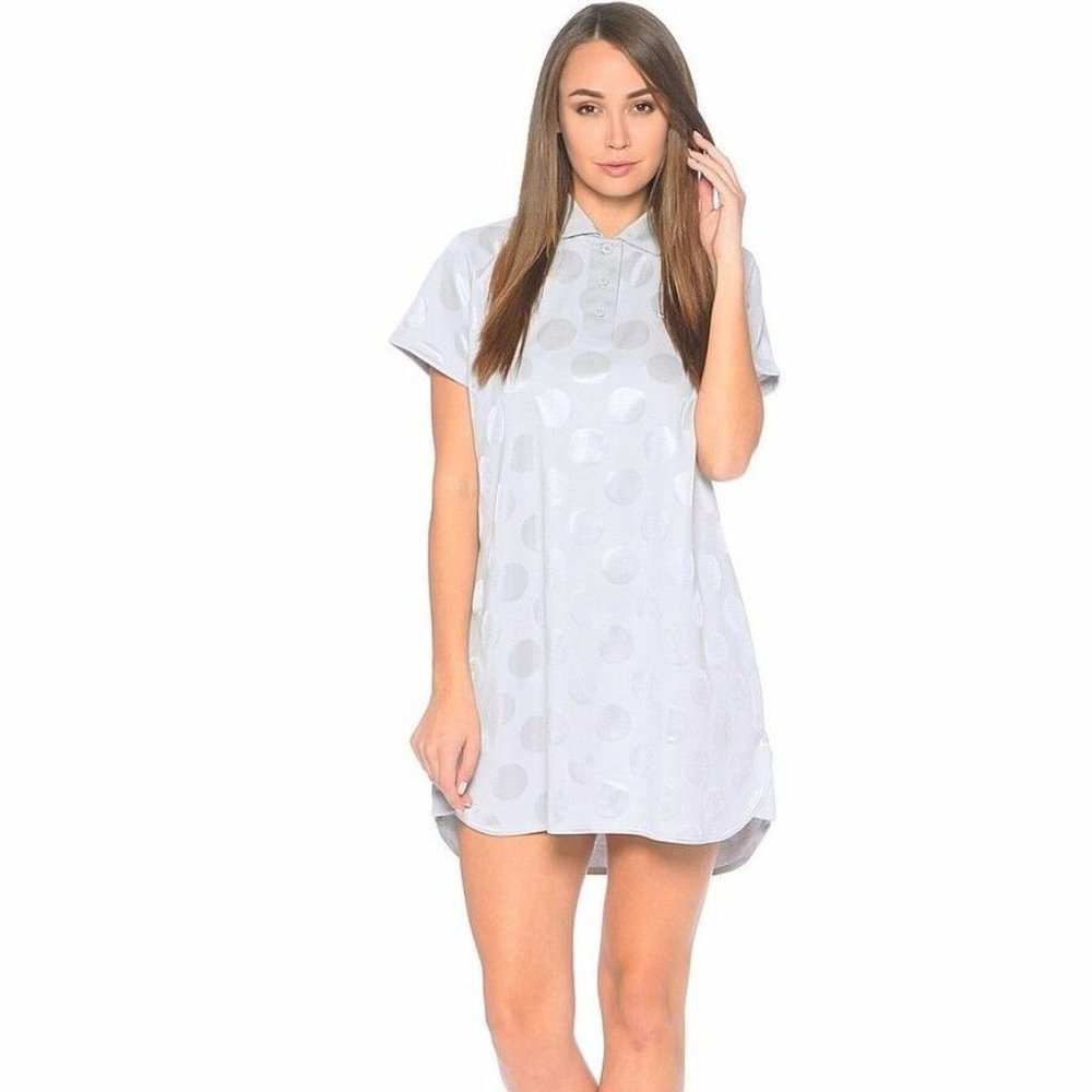 PUMA Vashtie Soccer Jersey Silver Polka Dots Y2K NWT